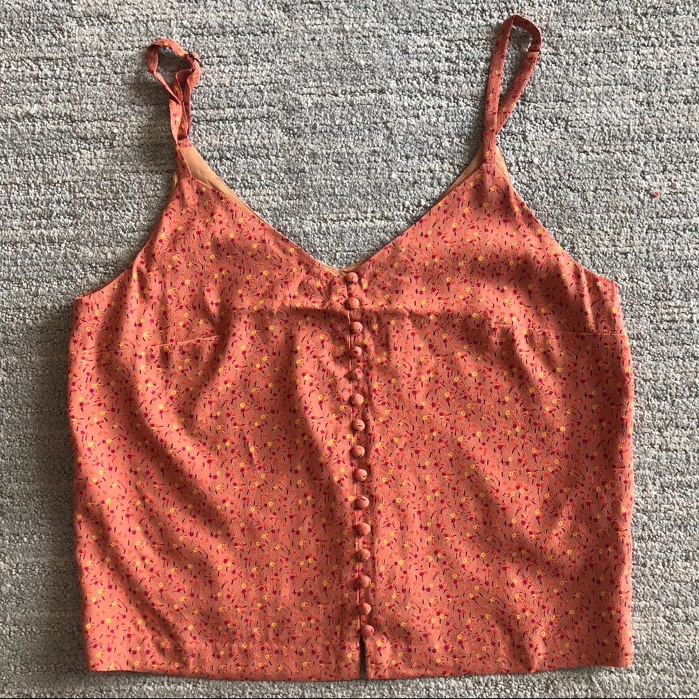 🆕 Madewell Floral Button Tank Sz 2